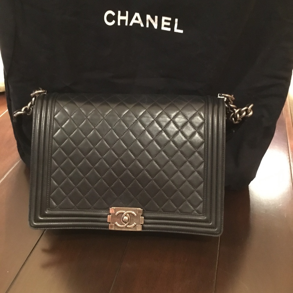 Authentic Chanel Large Boy Bag